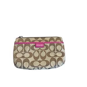 Coach Signature Zippered Pouch